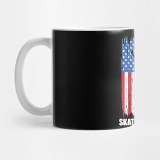 American Flag Skateboarding Mug